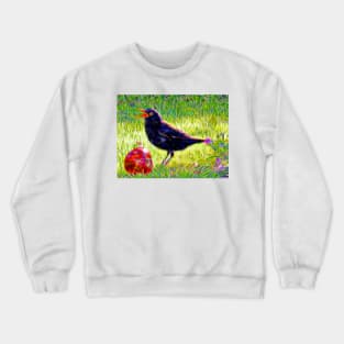 Blackbird with Apple Crewneck Sweatshirt